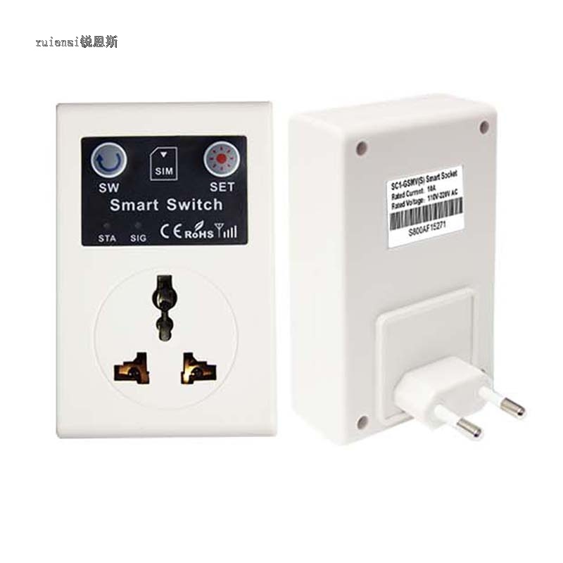 European Standard GSM Socket SC1-GSM Remote SMS, Phone Call Control Foreign Trade AliExpress Amazon Smart Socket