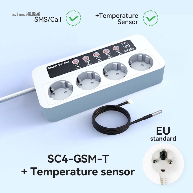 SC4-GSM-GT Four-Channel Output/Temperature Linkage High Current Light Pump Well Remote Control Water Gate
