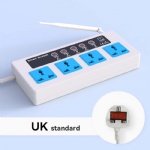 British Standard UK Four-Channel GSM Power Strip UK Malaysia Africa SMS, Phone Call Voice Control Temperature Detection APP Power Strip